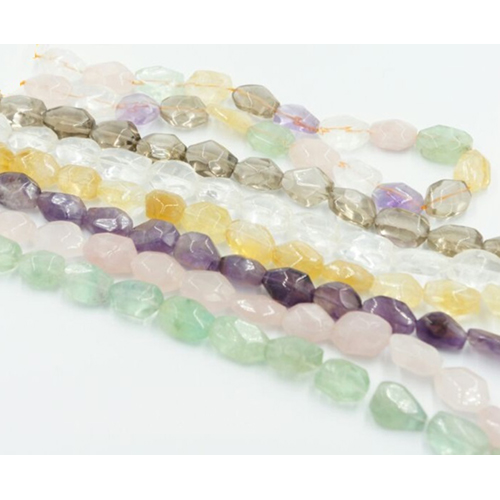 candy color faceted stone strand  