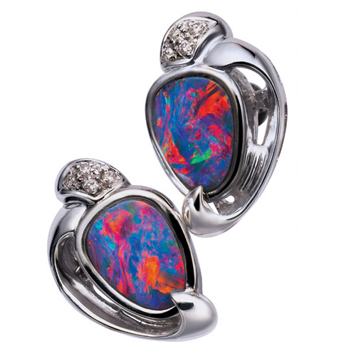 Doublet Opal Earring