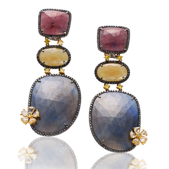 18K Gemstone Earrings